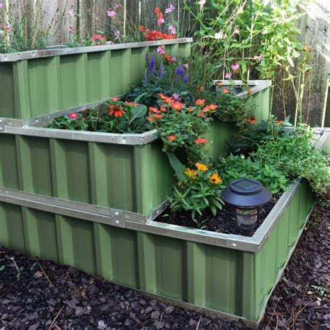 steel box planter|elevated metal planter box.